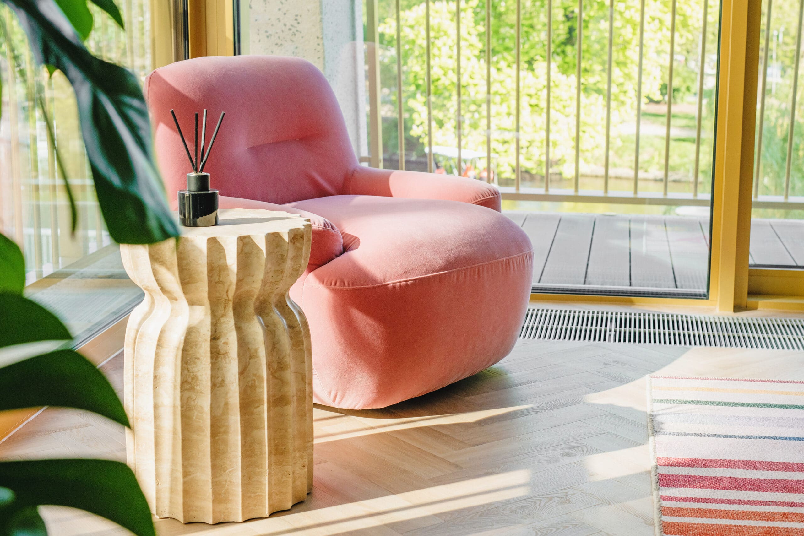 colorful chair by a sarasota interior designer