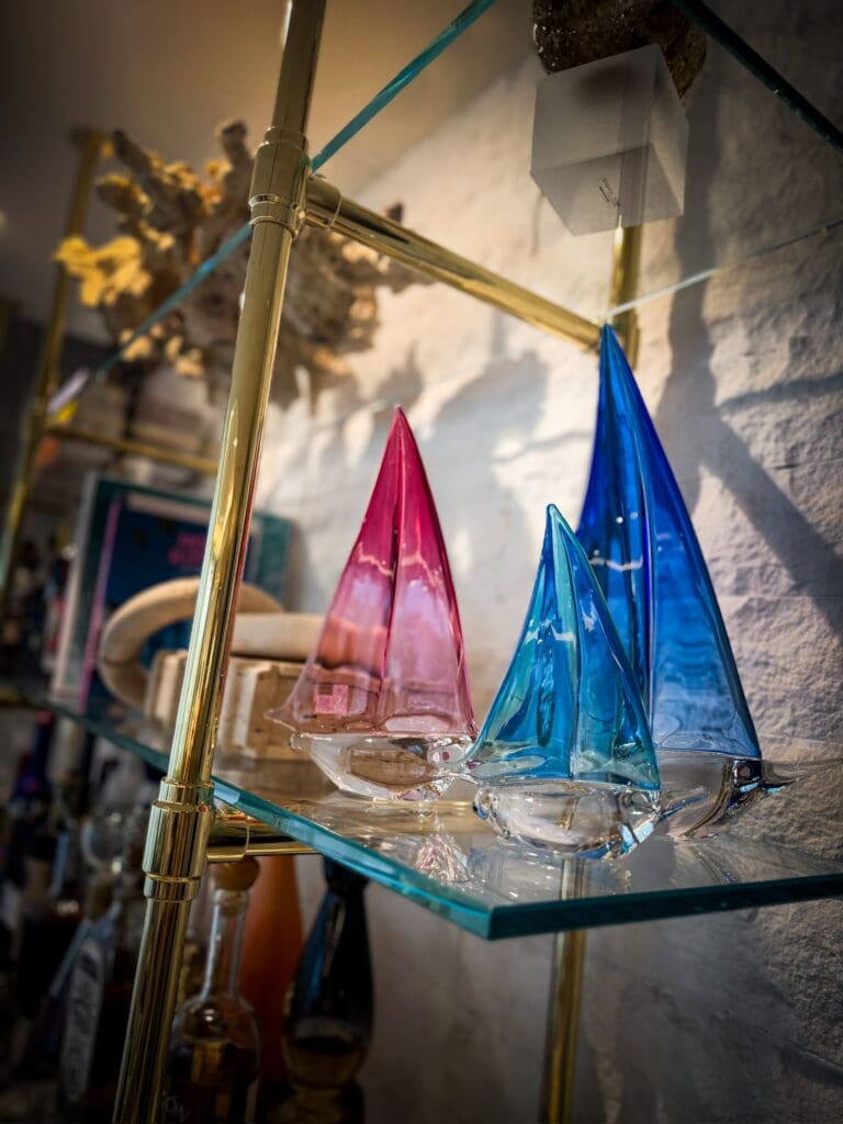 murano glass boats from venice italy